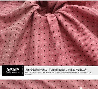 现货全涤三空印花布 灯芯绒条绒印花面料的多元应用